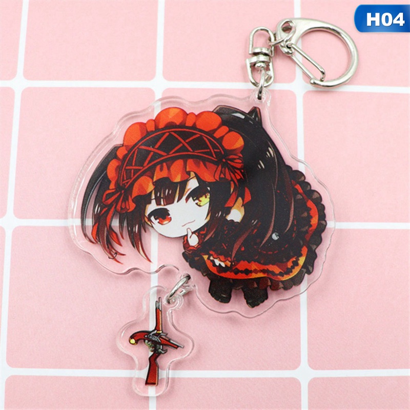 Móc khóa acrylic hình nhân vật hoạt hình Date A Live đáng yêu