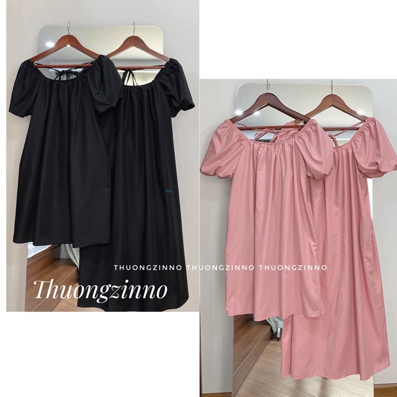 [Ảnh thật/Video]Đầm babydoll dáng suông tay bồng thắt nơ sau Đầm thiếu nữ ulzzang