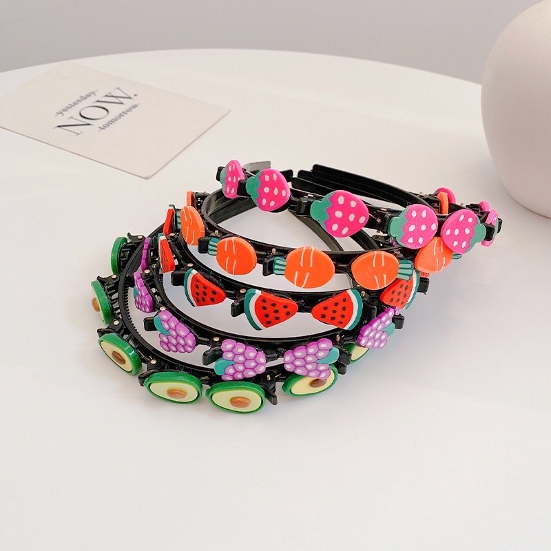 Bờm kẹp tóc tạo kiểu cho bé, bờm hình hoa quả