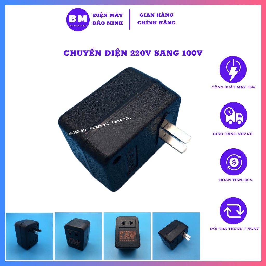 Bộ Đổi Nguồn Điện Từ 220V Sang 110V Dùng Cho Các Thiết Bị Điện Gia Dụng Nhỏ