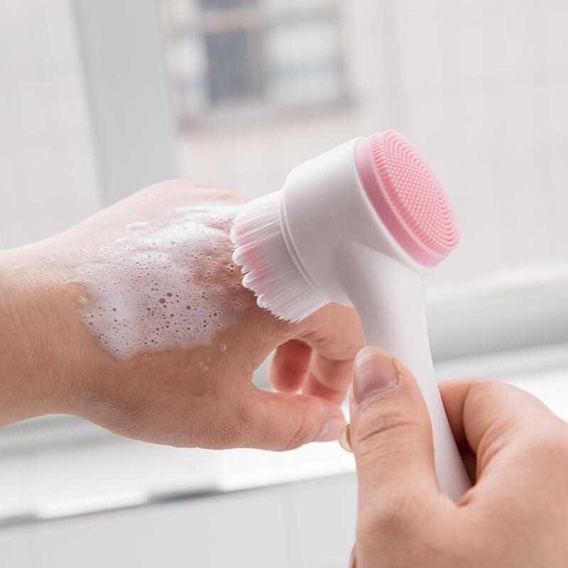 Cọ rửa mặt, massage mặt 2 đầu - mềm mại, siêu sạch
