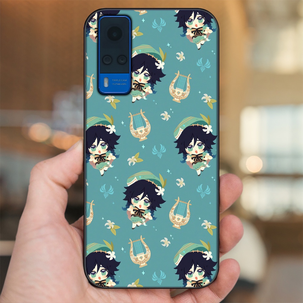 Ốp lưng Vivo Y51 2020, Y53s viền đen in hình Venti Genshin Impact