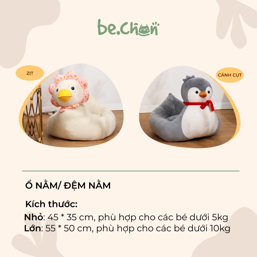Đệm nằm cho thú cưng hình vịt/cánh cụt