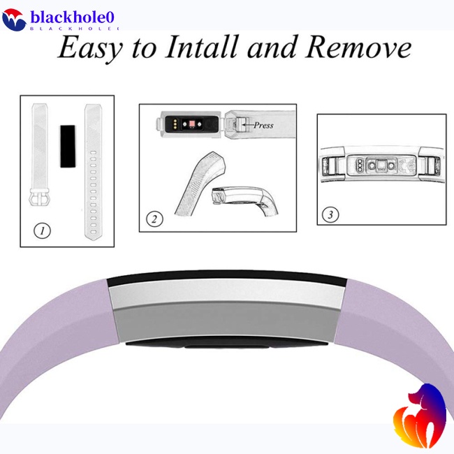 Dây đeo thay thế chất liệu silicon màu trơn cho Fitbit Alta Hr