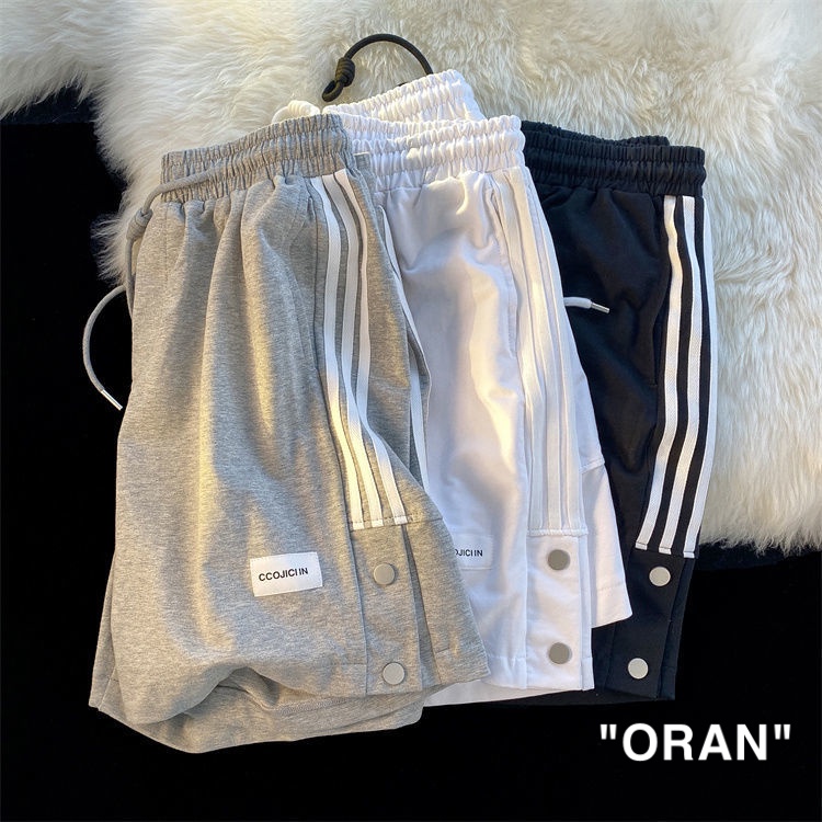 Quần Short Thể Thao Dáng Rộng Size Lớn Phong Cách Đường Phố Hong Kong Thời Trang Mùa Hè Cho Nam