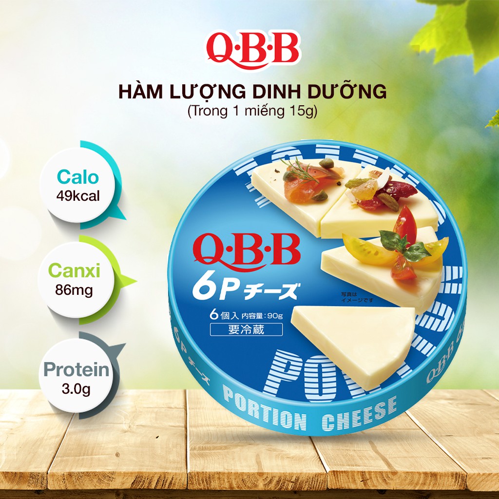 Phô Mai QBB Cho Bé Từ 18 Tháng Tuổi Vị Truyền Thống Cung Cấp Canxi Hộp 90g 6 Miếng 4903308032352