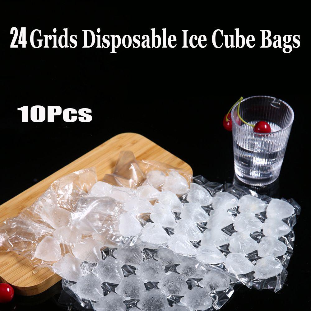Set 10 Túi Làm Đá Dùng Một Lần Trong Suốt DIY
