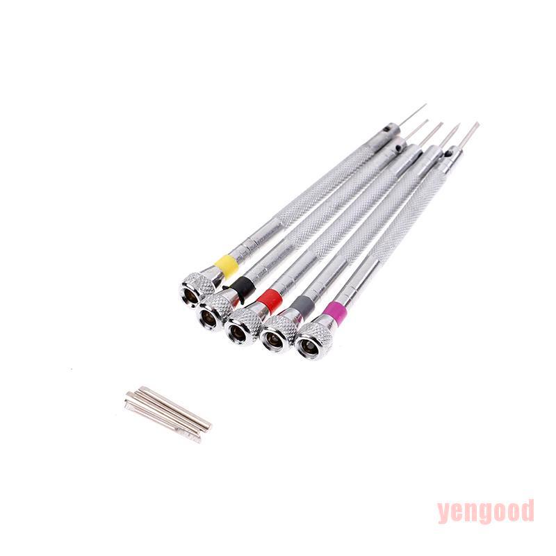 Set 5 tua vít sửa chữa đồng hồ/ trang sức với 5 đầu cắt thay thế