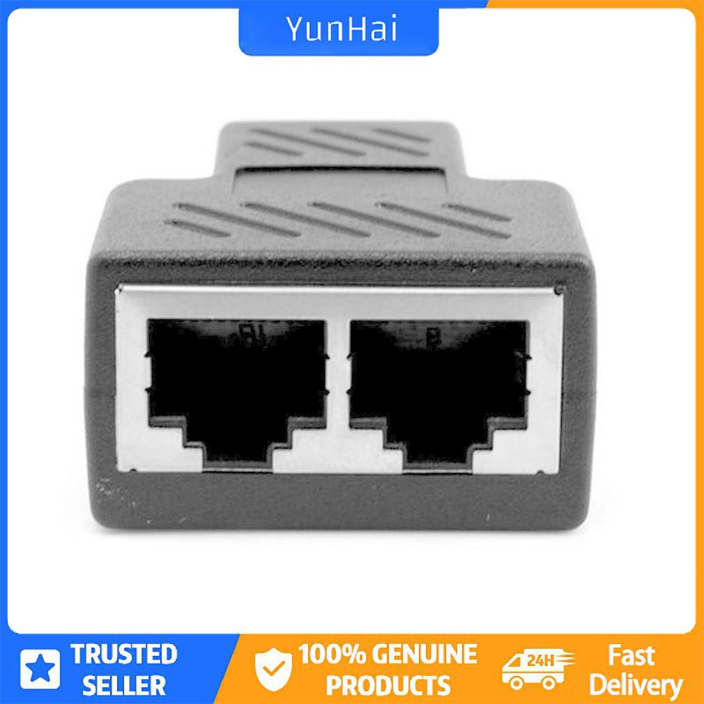 Bộ điều hợp bộ chia RJ45 1 đến 2 cách Cáp Ethernet LAN CAT5 / 6 cổng kép cái | BigBuy360 - bigbuy360.vn