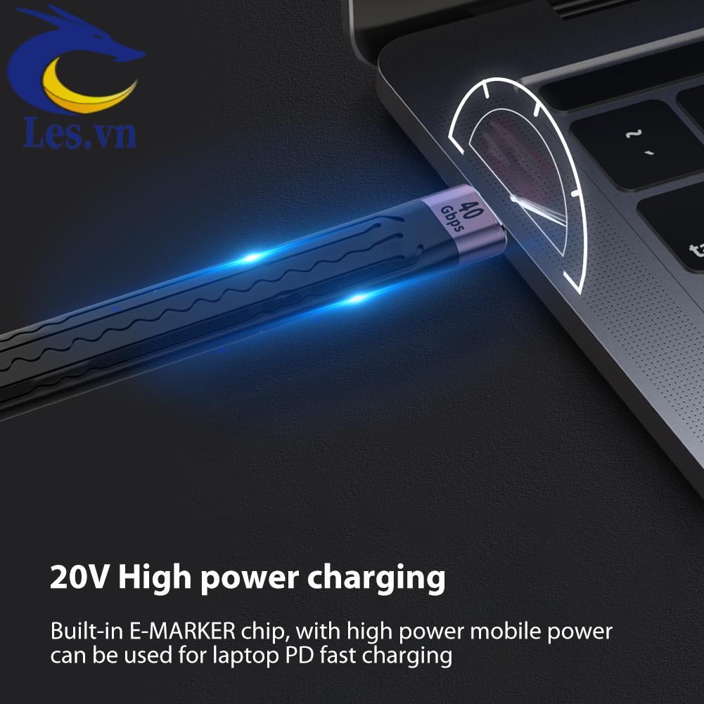 Cáp Chuyển Đổi USB 4.0 Gen3 Type C Sang Cổng Type C 40Gps PD 100W Chuyên Dụng