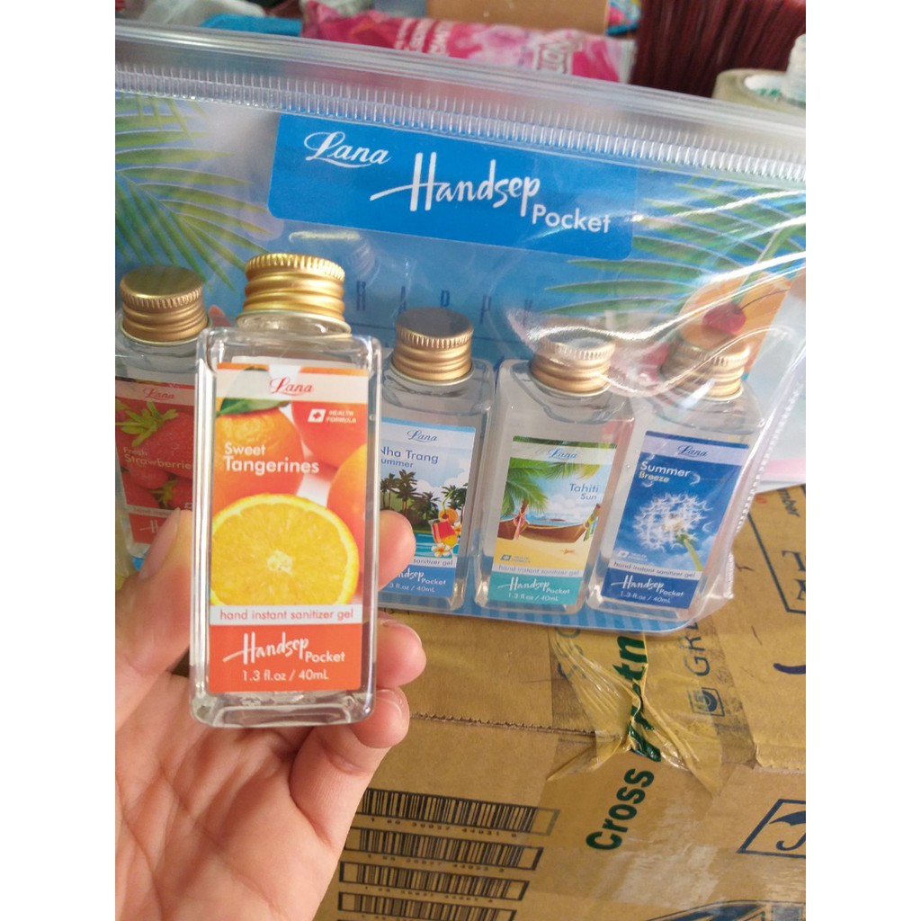 Combo 5 chai Gel rửa tay Lana Handsep Pocket Sweet Tangerines