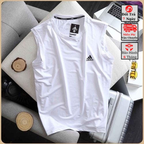 Áo thun ba lỗ nam cao cấp sát nách chất thun lạnh trơn mịn mát thiết kế chuẩn size người việt (adidas)Chely_fashion