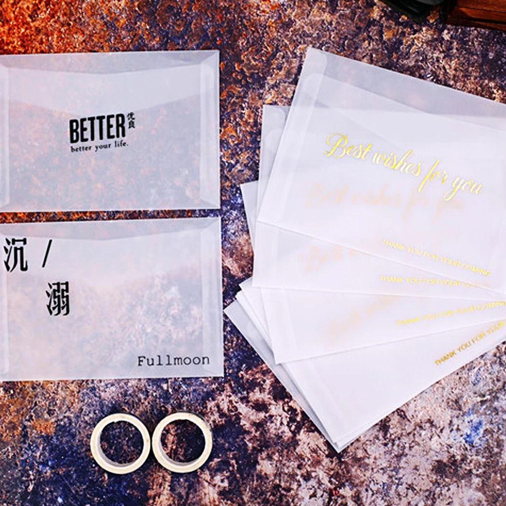 Set 10 Phong Bì Giấy Trong Suốt Phong Cách Vintage Sáng Tạo
