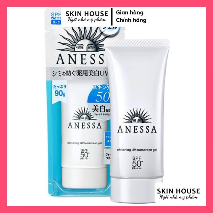 Kem chống nắng gel Anessa Nhật trắng tuýp mềm - Kem Chống Nắng Anessa Whitening UV Gel 90G