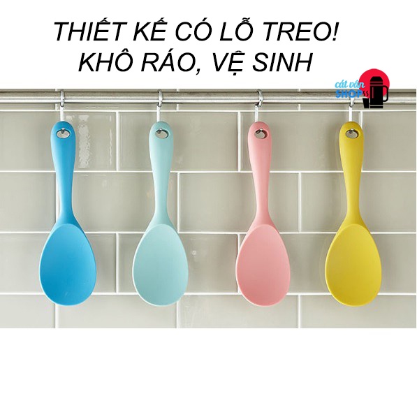 Muôi múc cơm vá xới cơm Lock&Lock bằng nhựa bọc Silicone chịu nhiệt độ cao CKT207