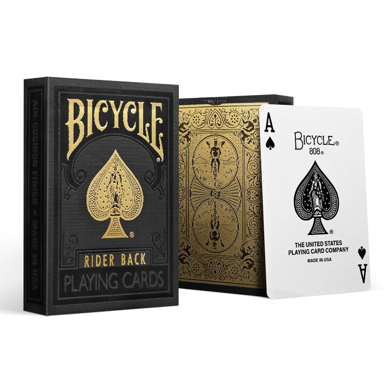 Bộ Bài Bicycle Rider Back Black Gold Playing Cards, Thẻ Sưu Tập USPCC, Trò Chơi Thẻ Ma Thuật, Đạo Cụ Ảo Thuật Cho Nhà Ảo