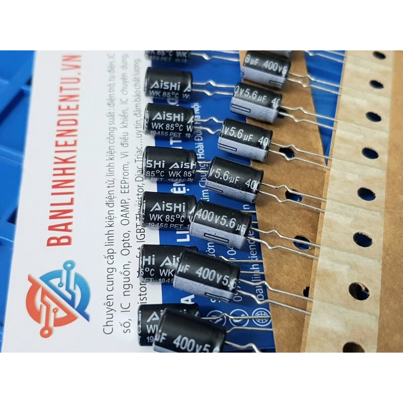 [Combo 20 chiếc] Tụ hóa AISHI 5.6uF 400V kích thước 7x11mm