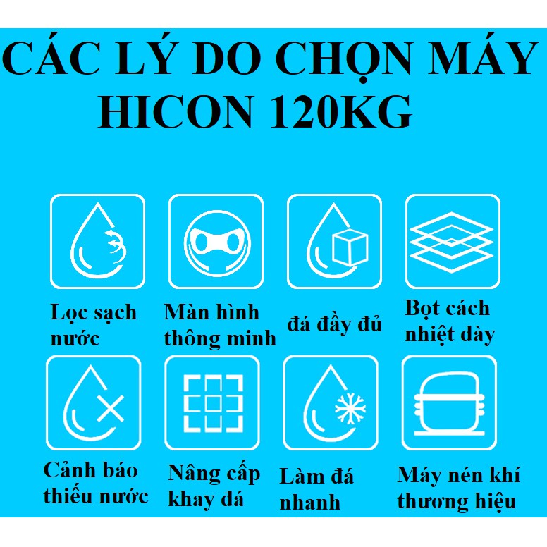 Máy làm đá viên hicon siêu tốc 120kg