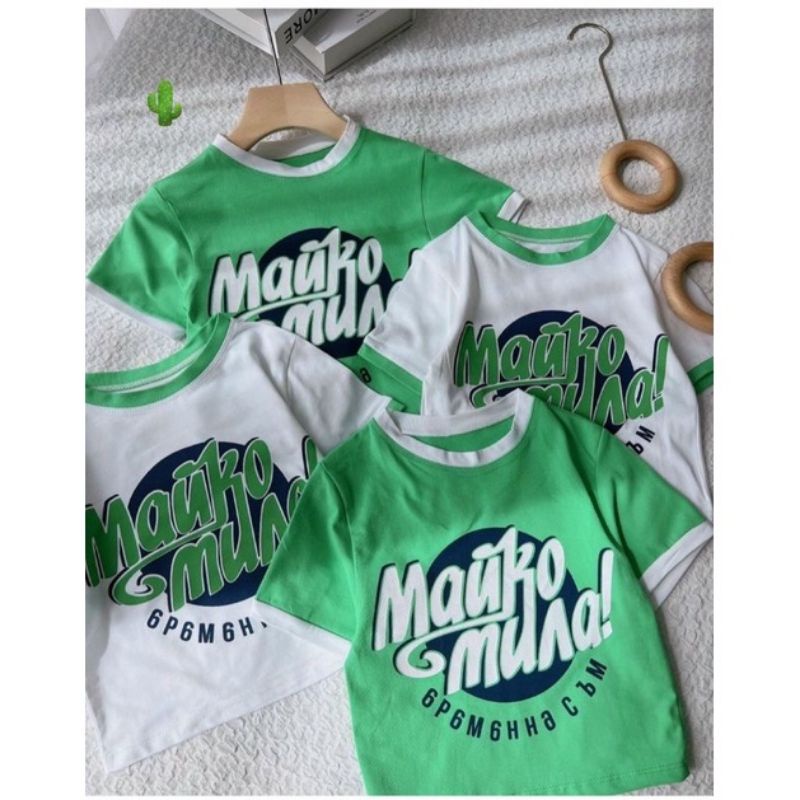 🎀 Áo croptop in hình siêu xinh chất thun borip dày dặn, size < 46kg