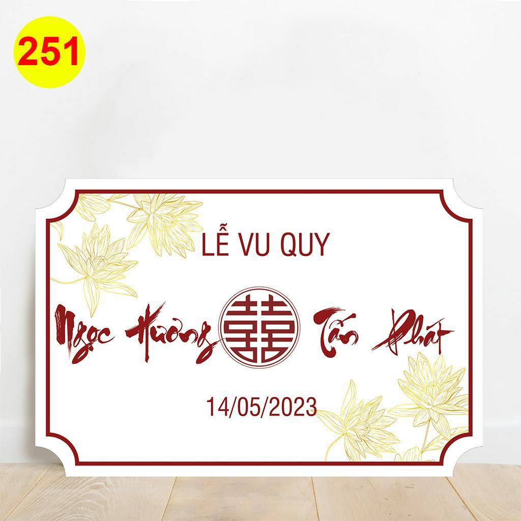 MS 251 - Bảng Welcome trang trí đám cưới