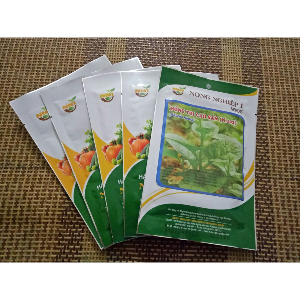 Hạt giống mồng tơi cao sản gói 20gr