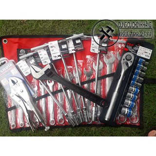 Bộ cờ lê Yeti USA 14 chi tiết 8-24+ Kìm bấm 10" cao cấp Licota+ Bộ Tuýp 10 Chi Tiết 1/2" Cần Tự Động + Mỏ lết Maxpro 12"
