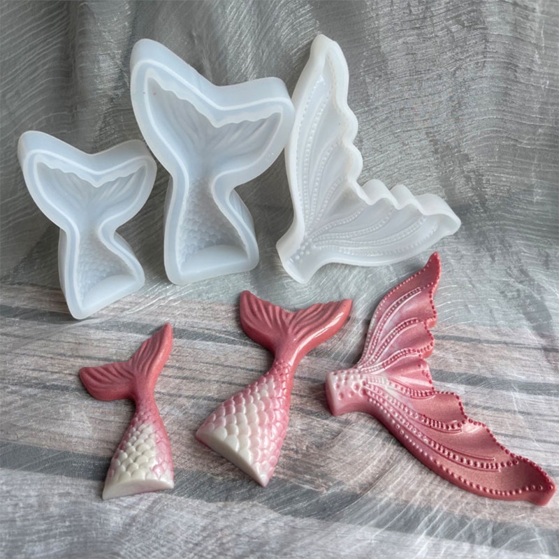 Khuôn Silicone Làm Bánh Hình Đuôi Cá Tráng Gương Độc Đáo