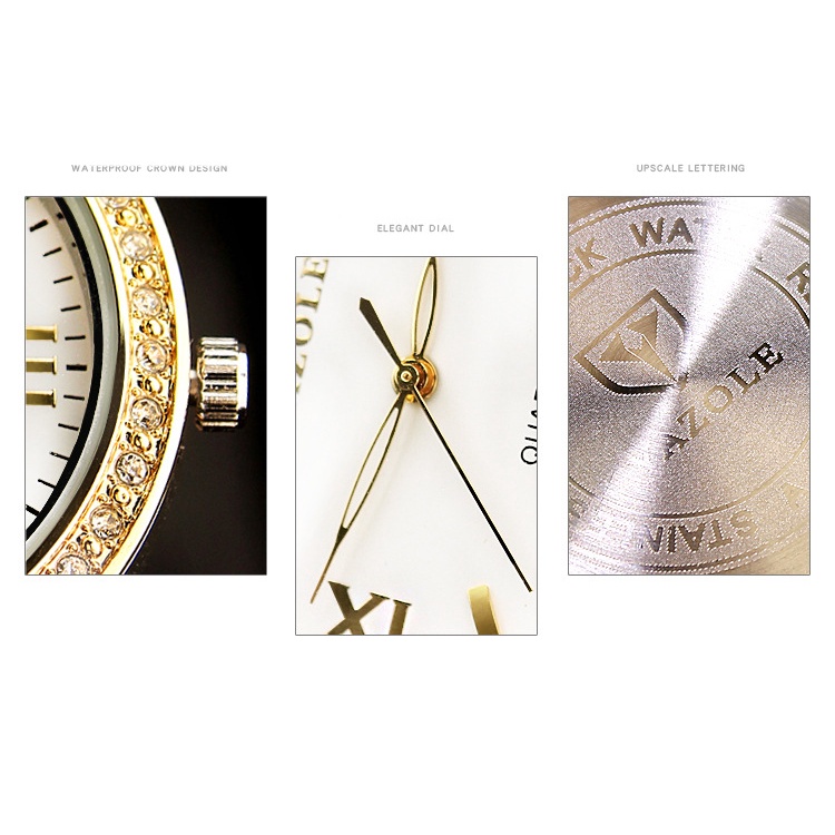 Đồng hồ nữ chính hãng YAZOLE Y359 viền đính đá sang trọng cao cấp đẹp kèm hộp