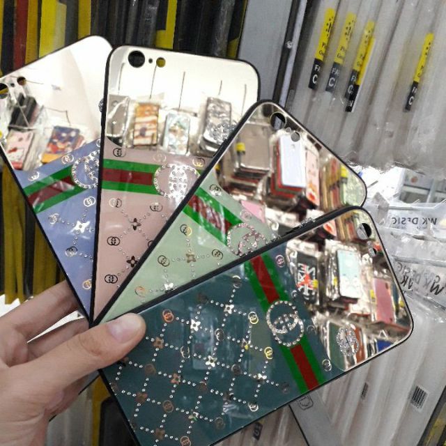 iPhone 6 Plus Ốp lưng nhựa viền dẻo đính đá xinh đẹp