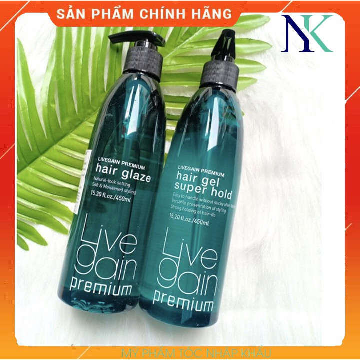 GEL GIỮ NẾP TÓC LIVEGAIN PREMIUM HAIR GLAZE 450ML