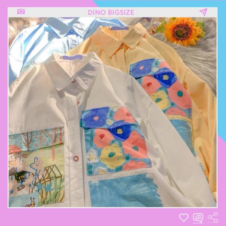 M-4XL - Áo sơmi bigsize | Áo sơmi gam màu pastel dành cho cả nam và nữ -DINO