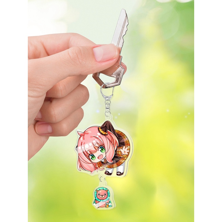 Móc Chìa Khóa Acrylic Hình Bông Hoa Anime Spyxfamily