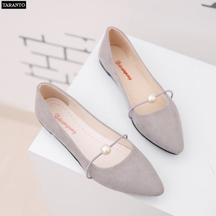 Giày búp bê nữ đính ngọc xinh xắn nhiều màu - thời trang TARANTO TRT-GBBNU-02 | BigBuy360 - bigbuy360.vn