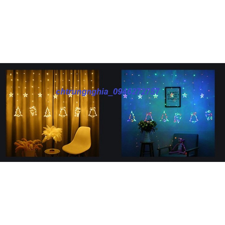 BỘ ĐÈN LED RÈM CHUÔNG NAI THÔNG TRANG TRÍ NOEL