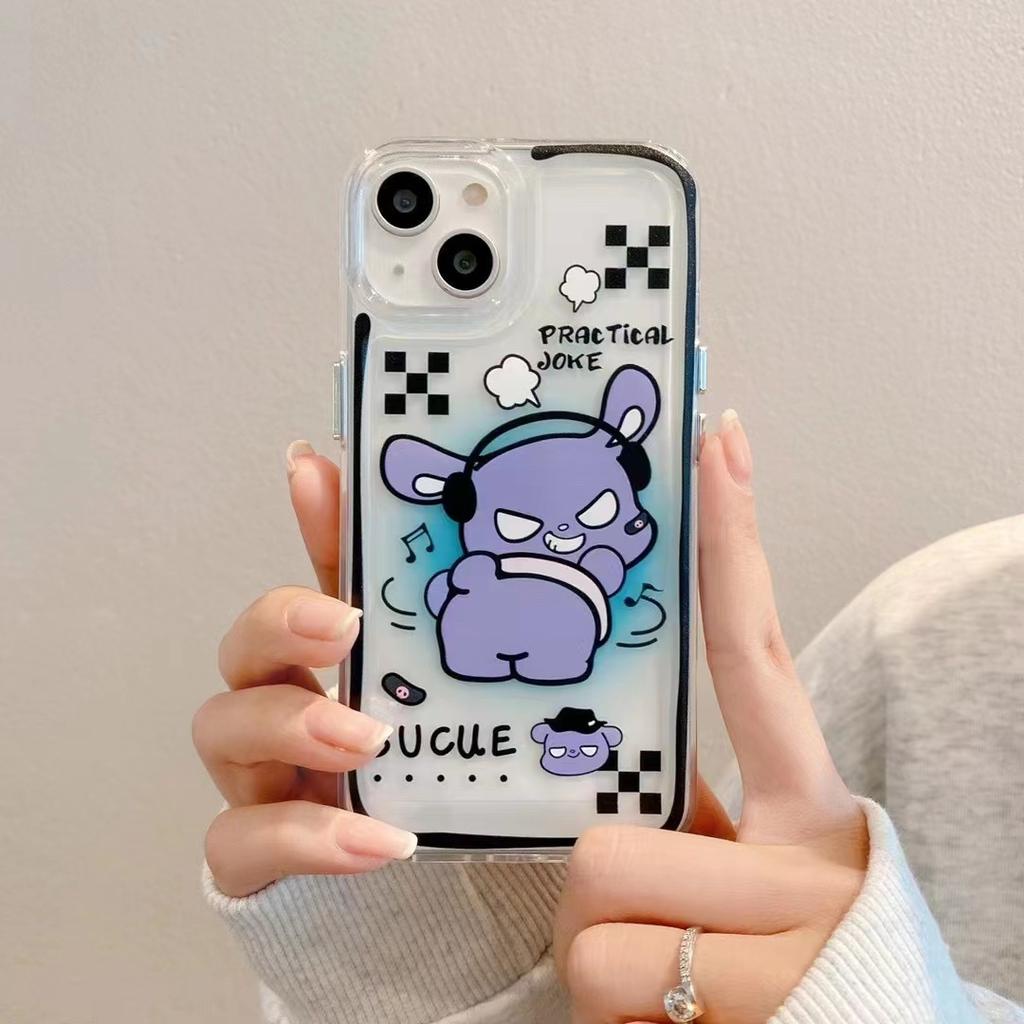 Ốp Điện Thoại Trong Suốt Họa Tiết Hoạt Hình Kulomi Cho iphone 14 Pro Max Plus 13 11 12 7Plus X XR XS Max 7 8 SE 2020