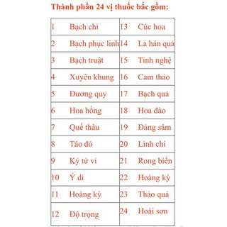 Bột Thuốc Bắc 24 Vị Dưỡng Da Handmade