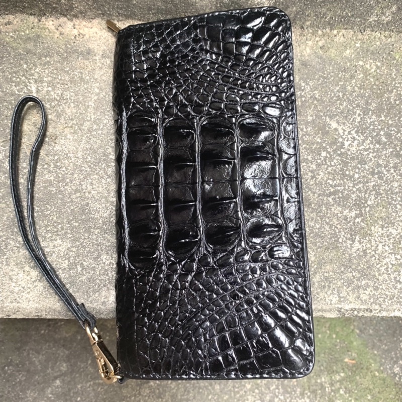 Ví cá sấu 1 khoá sịn- gai lưng