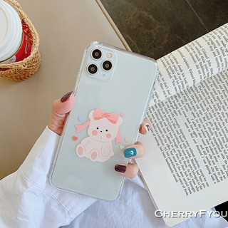 Ốp lung iphone Ốp Điện Thoại Iphone Gấu Đeo Nơ