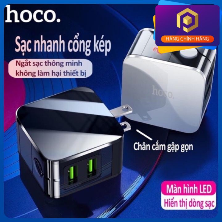 [ chính hãng] Củ Sạc Nhanh Hoco HK5 Dual USB Tự Ngắt Khi Đầy Pin