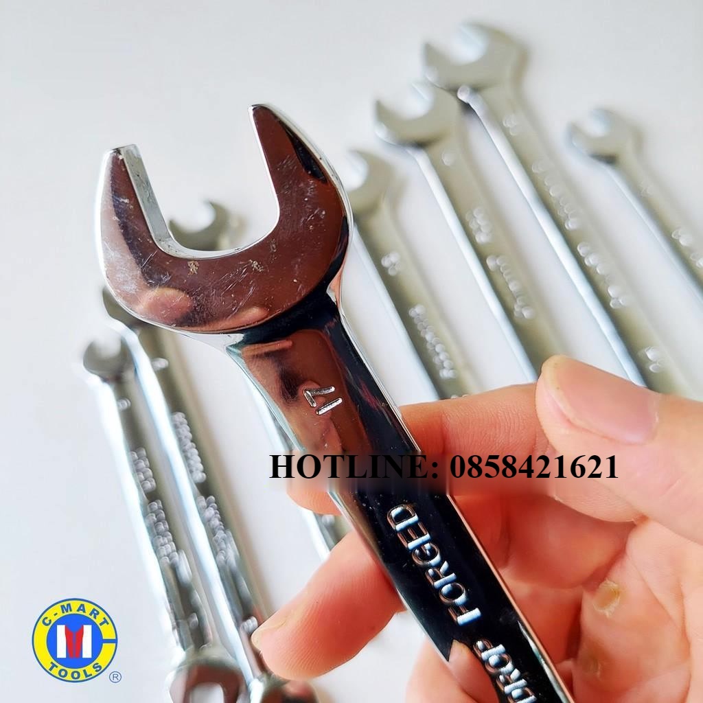 Cờ lê 2 đầu miệng F0301 C-MART các cỡ 6~19mm Chất lượng cao