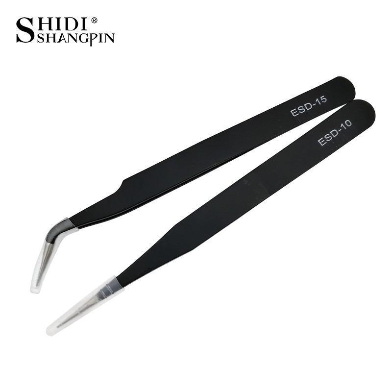 Shidishangpin 1 Nhíp Kẹp Bấm Mi Chống Tĩnh Điện Bằng Thép Không Gỉ