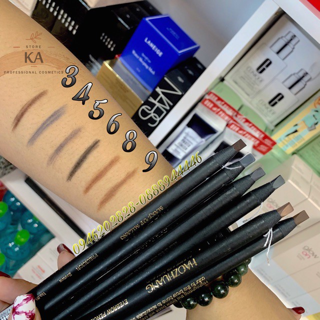 Chì xé kẻ mày cứng phẩy sợi Haozhuang Eyebrow Pencil hz001