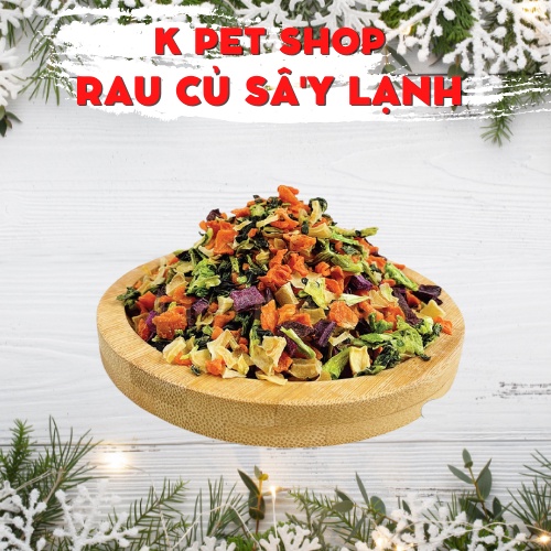 Rau Củ Sấy Lạnh 🐶 Đồ Ăn Vặt Không Chất Bảo Quản, Phụ Gia Hamster, Nhím , Sóc, Thỏ, Bọ .....