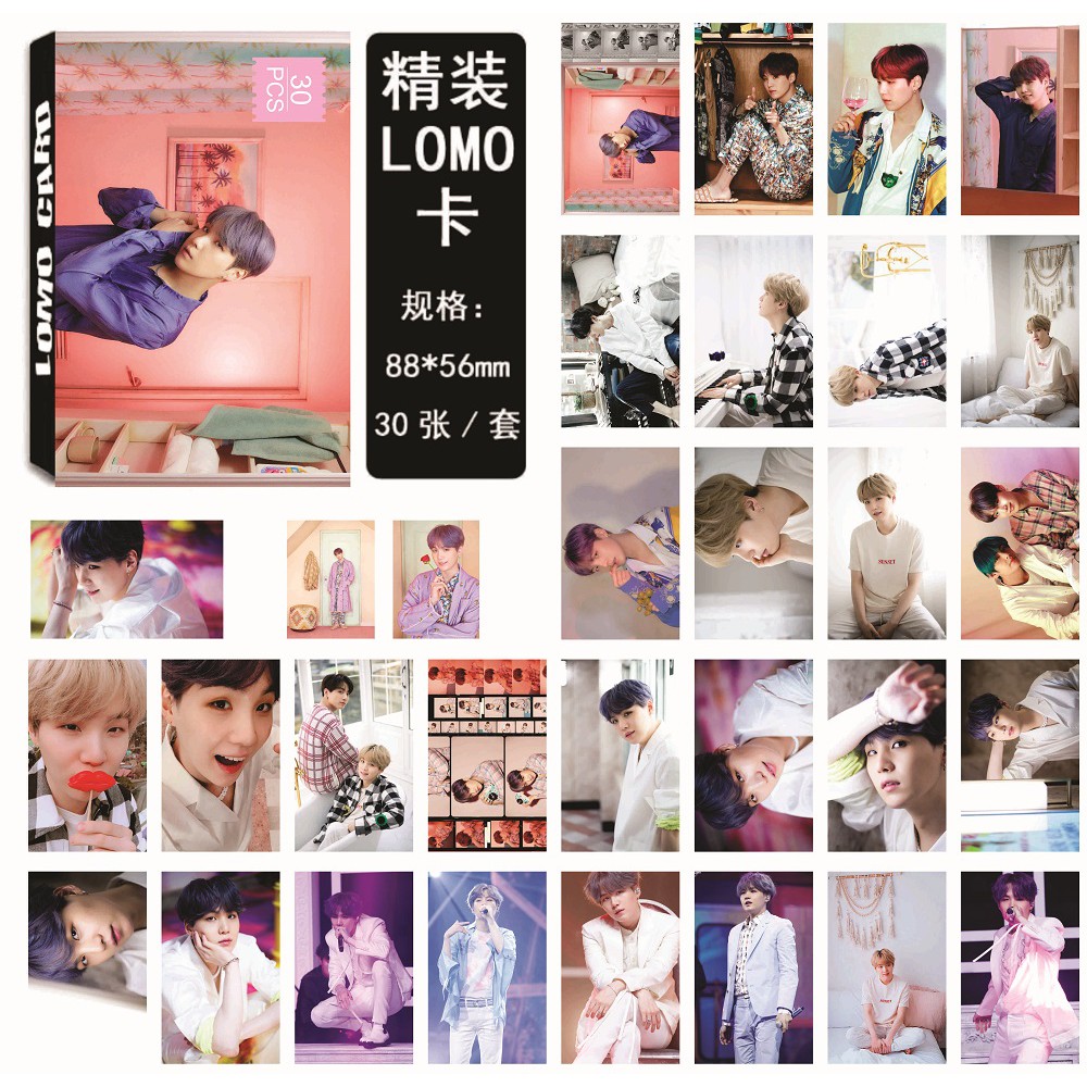 LOMO CARD BTS Trọn Bộ 4 Mẫu Lomo Card SUGA BTS BAND | BigBuy360 - bigbuy360.vn