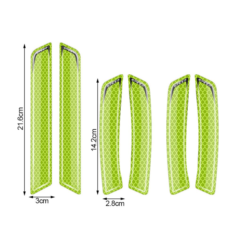 Bộ 2 / 6 Miếng Dán Phản Quang Cảnh Báo An Toàn Cho Xe Hơi E6I6