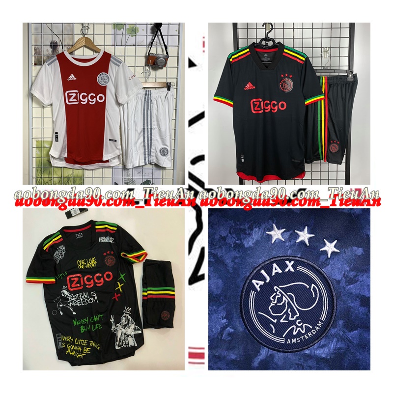 Áo Bóng Đá CLB Ajax Amsterdam Sân Nhà Sân Khách 2021,2022 - Chuẩn Mẫu Thi Đấu,Fan - Vải Polyester Chuẩn Thái Gai Lưới
