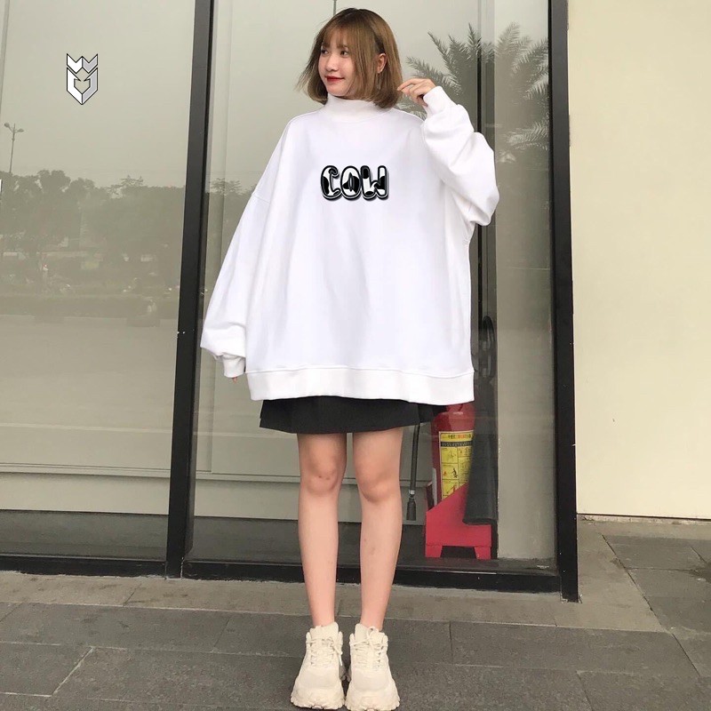 Áo nỉ sweater nam nữ Unisex họa tiết Bò sữa Cow - GW Shop