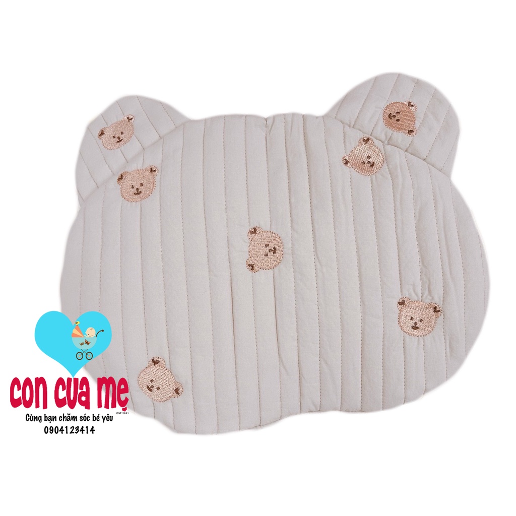 Gối tai gấu tai thỏ đáy lưới thoáng khí sử dụng cả 4 mùa cho bé