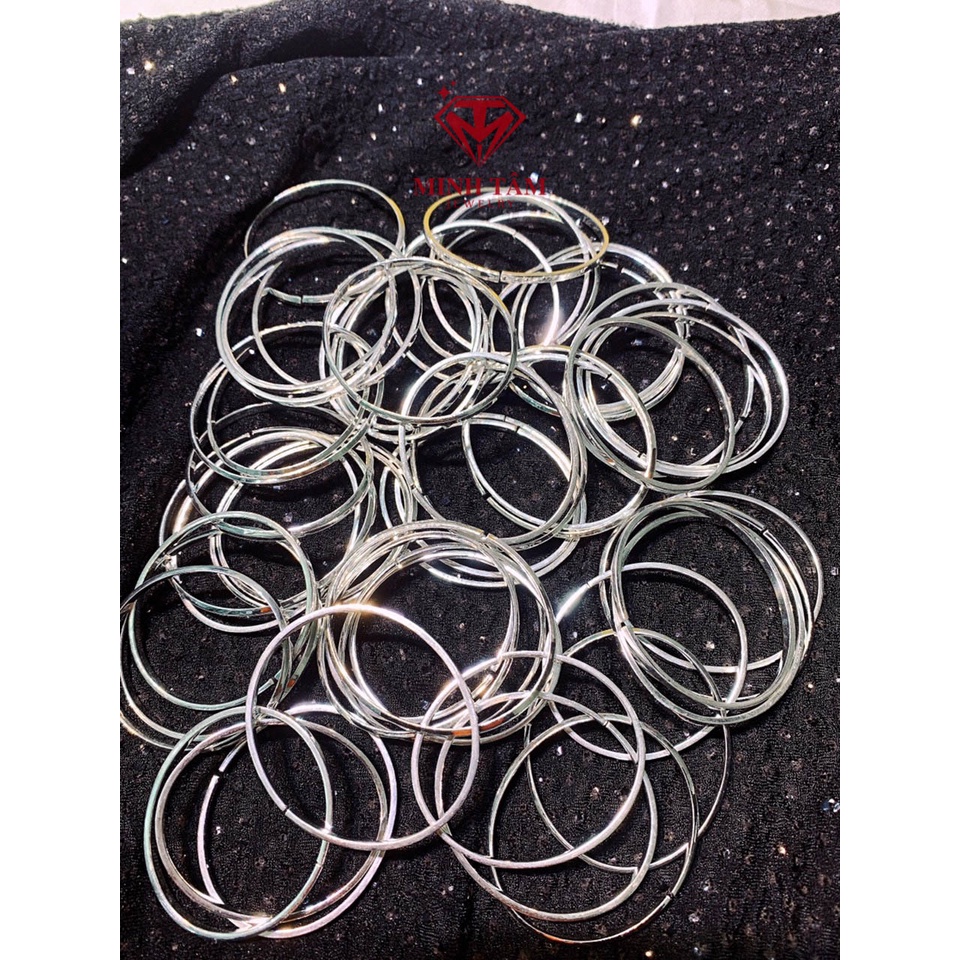 Vòng tay đôi bạc ta khắc tên theo yêu cầu,Lắc tay đôi bạc ta có bán lẻ 1 chiếc-Minh Tâm Jewelry