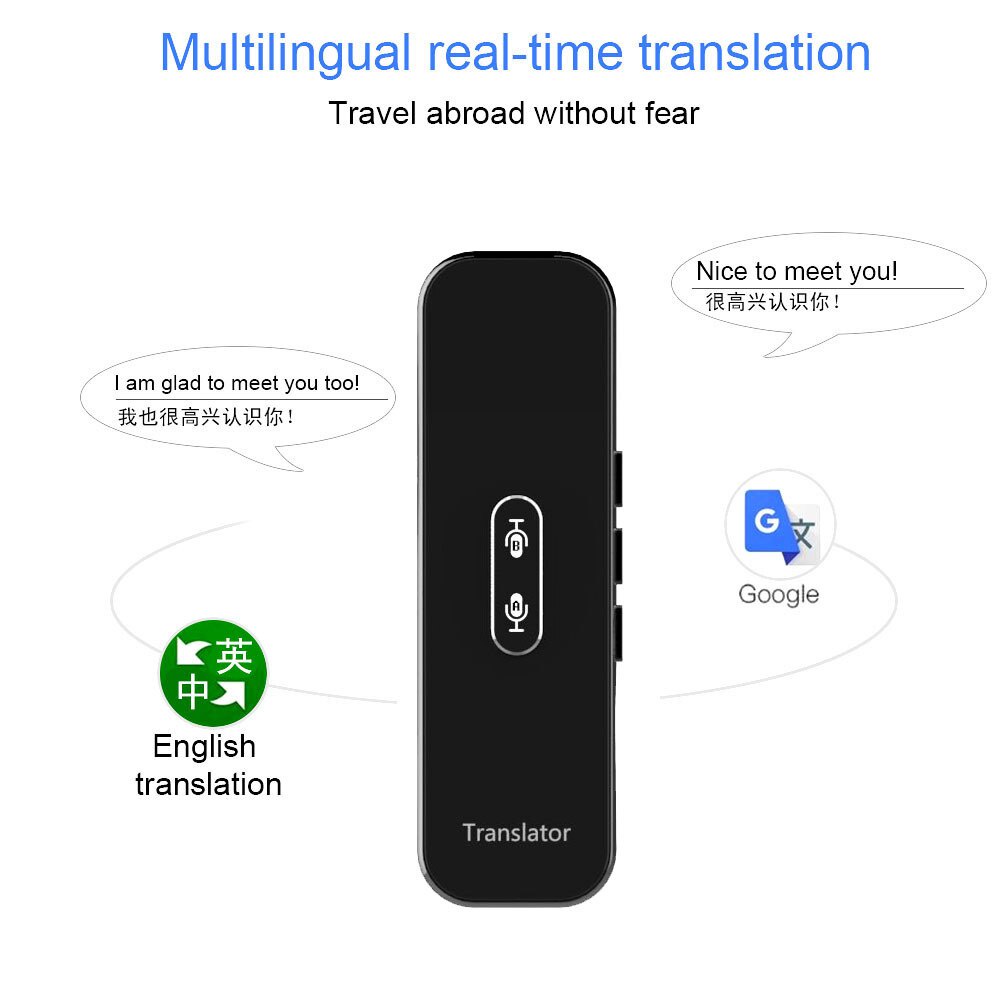 Máy Phiên Dịch Chuyển Đổi Ngôn Ngữ Thông Minh G6X 70 Ngôn Ngữ BT APP Làm Phụ Kiện Chụp Ảnh Du Lịch